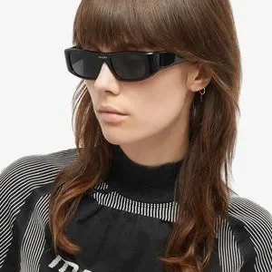 Authentic New Prada Eyewear Women\'s 0PR 20WS Sunglasses in Black | FW23/24 Prada | Accessories | Authentic New Prada Eyewear Womens Pr  main image 2